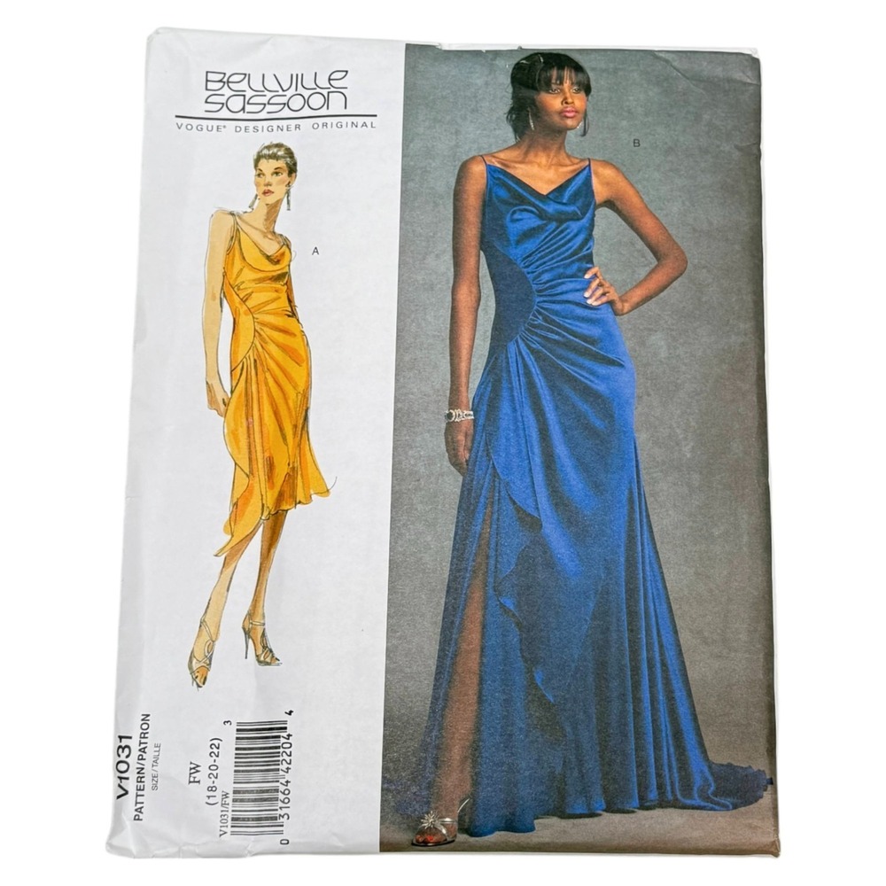 Vogue V1031 Belleville Sassoon Dress Size 18 20 22 Pattern Uncut Sewing